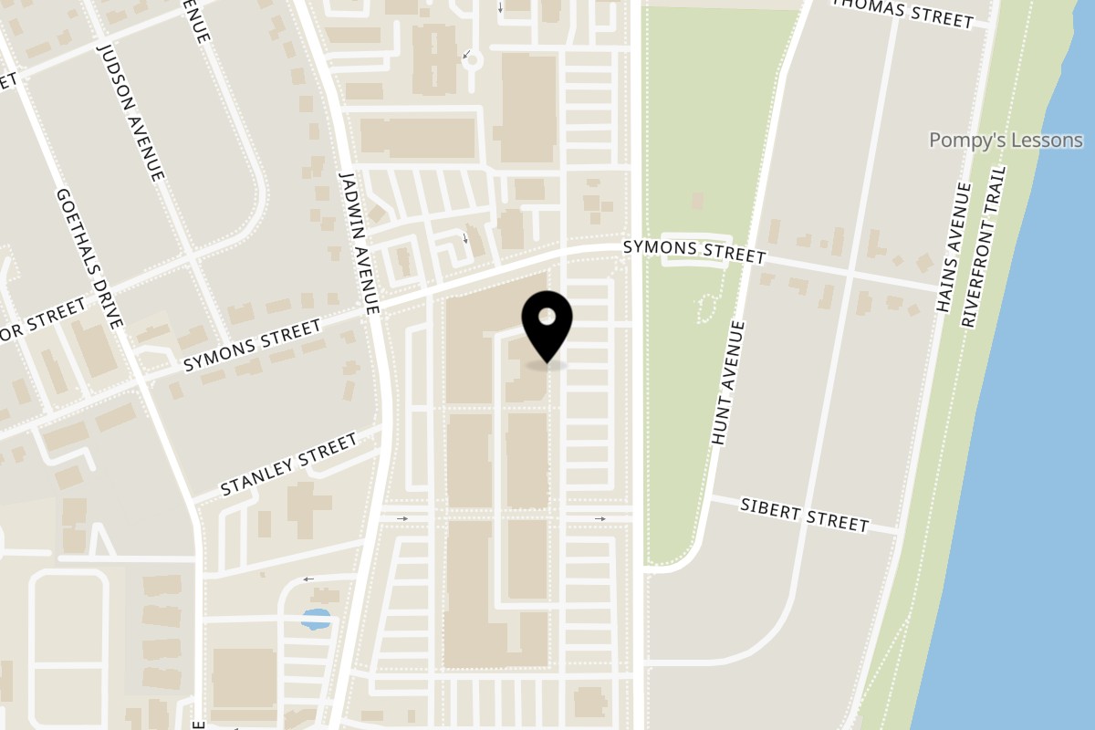 Map showing the location of Koala Café on 1377 George Washington Way in Richland